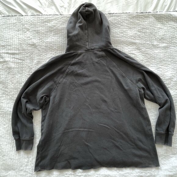 Aerie Oversized Broken-In Hoodie Gray Fleece Cozy Pullover Womens Size XL - Picture 2 of 12